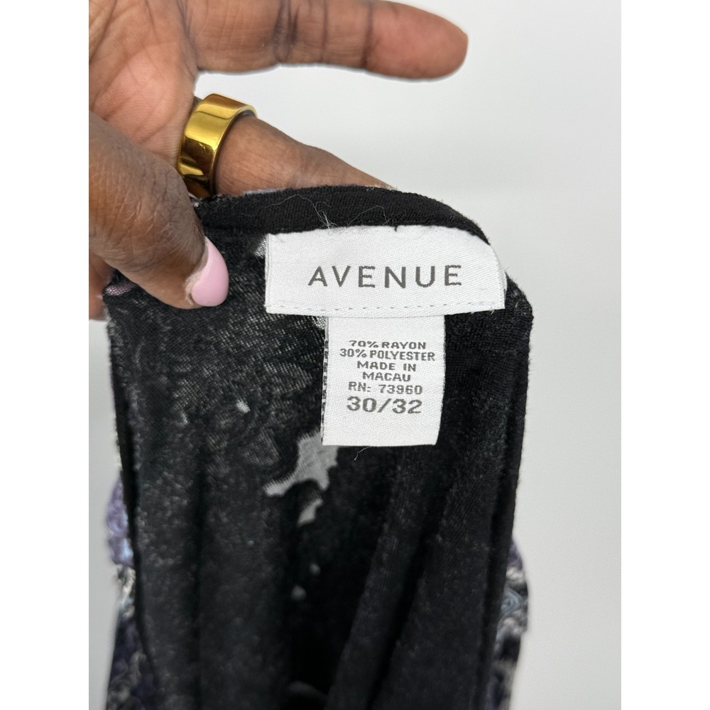 Avenue Tunic Blouse Size 30/32 Paisley Sheer Burnout Velvet Artsy Boho Softcore - Picture 6 of 8